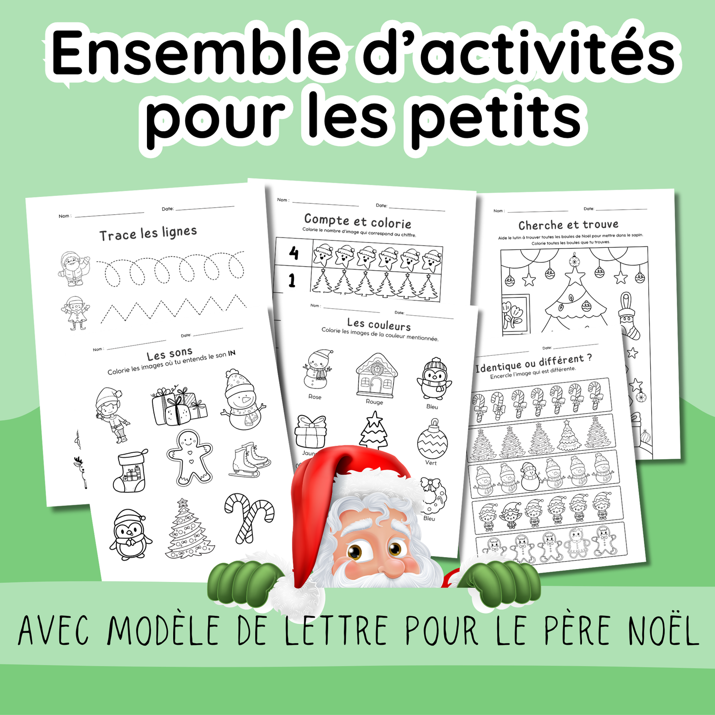 Ensemble d'activités de Noël pour les petits
