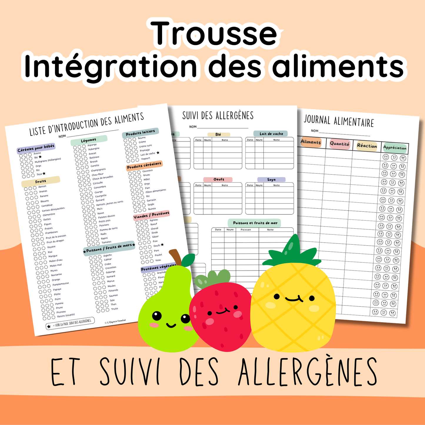 Trousse d'intégration des aliments