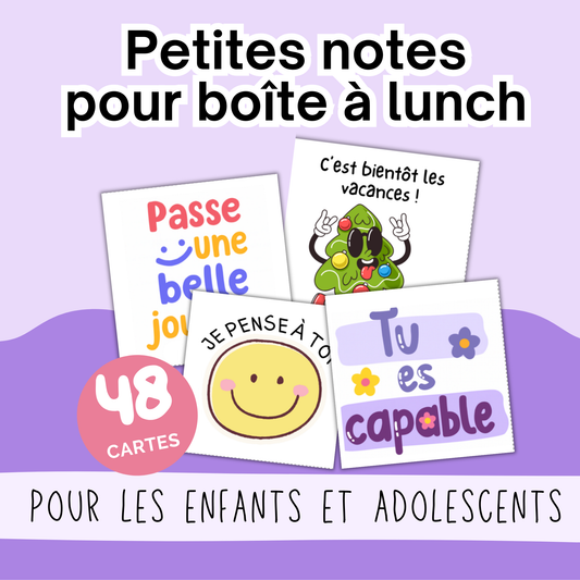 Petites notes pour boîte à lunch