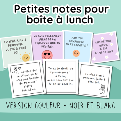 Notes positives pour ados à imprimer | Encouragements & affirmation