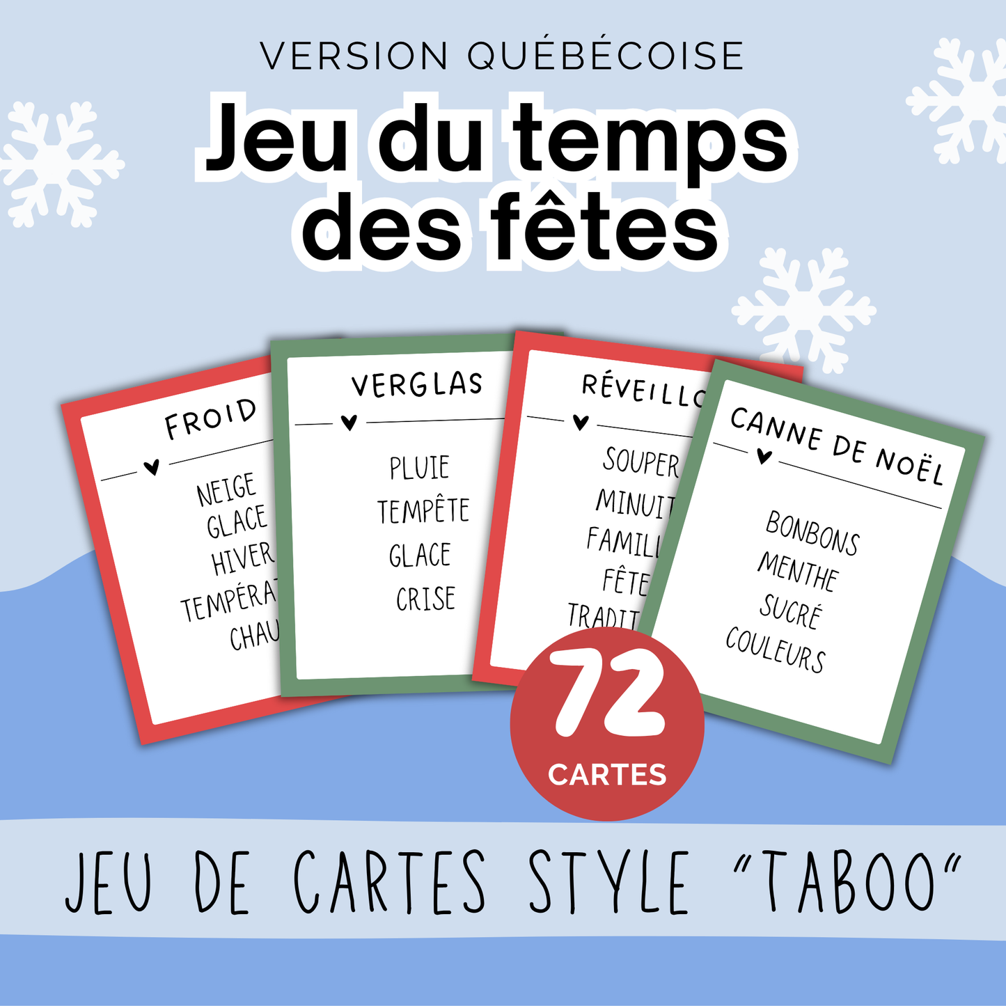 Jeu de Noël - Style Taboo version québécoise