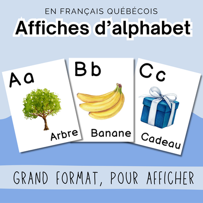 Alphabet illustré - Affiches A à Z à imprimer